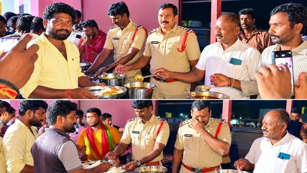 ముదిరాజ్ సంఘం ఆధ్వర్యంలో భక్తులకు భోజన వితరణ